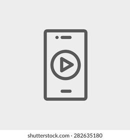 Pomo para línea delgada de icono de alto a bajo volumen para web y móvil, moderno diseño minimalista plano. Icono vector de gris oscuro sobre fondo gris claro.