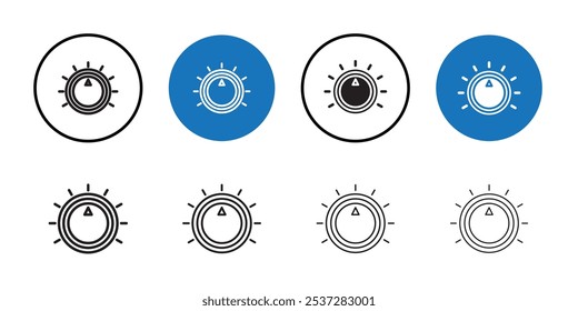 Ícone de botão Conjunto de logotipo de vetor de arte de linha preta