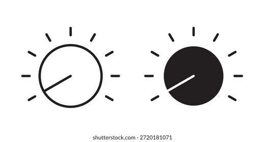 Knopfsymbol im Liniendesign. Einfacher Symbolvektor