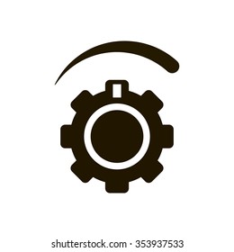 knob icon , volume music control ,. Flat design style