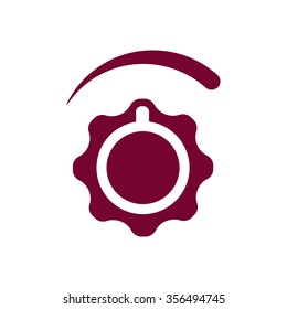 knob icon , volume music control . Flat design 