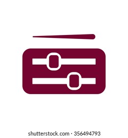 knob icon , volume music control  . Flat design  