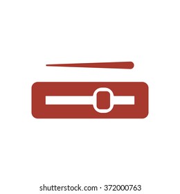 knob icon , volume music control . Flat design  