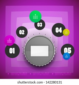 Conmutador de opciones de Knob con plantilla vectorial moderna