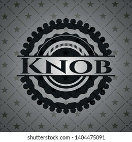 Knob realistic black emblem. Vector Illustration. Detailed.
