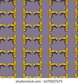 Knobs pattern, illustration, vector on white background.