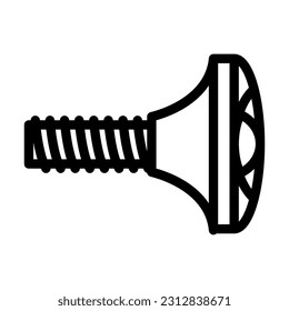 knobs pull hardware furniture fitting line icon vector. knobs pull hardware furniture fitting sign. isolated contour symbol black illustration