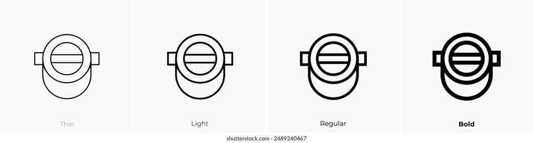 knock box icon. Thin, Light Regular And Bold style design isolated on white background