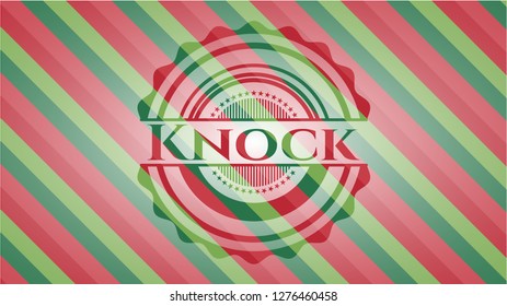 Knock christmas emblem.