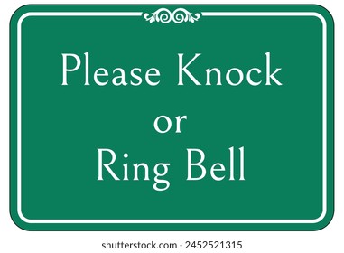 Knock door before entry sign