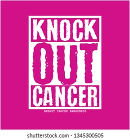 Knock Out Cancer Tshirt Vector Design