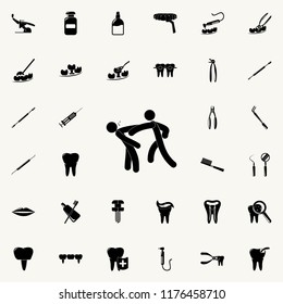 knock out one's teeth icon. Detailed set of Dental icons. Premium quality graphic design sign. One of the collection icons for websites, web design, mobile app