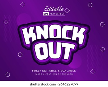 Knock Out Text Effect. Customizable with gaming design	