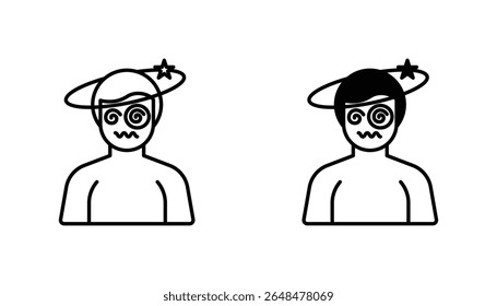 knock outline icon and black fill icon