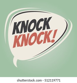 Knock Knock Retro Speech Balloon