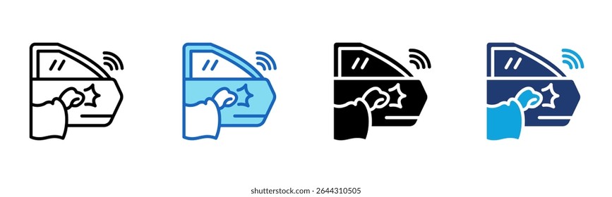 Ícone de sensor de toque Ilustração de vetor de vários estilos
