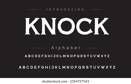 Knock Pincel Vintage Script Modern Font. Tipo Retro. Ilustración vectorial.