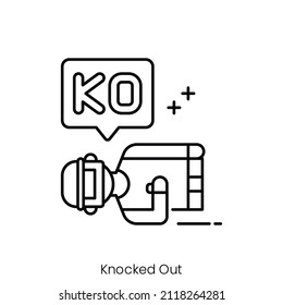 knocked out icon. Outline style icon design isolated on white background