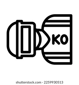 Knocked Out Vector Line Icon Design