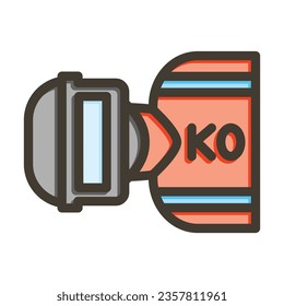 Knocked Out Vector Thick Line Filled Colors Icon For Personal And Commercial Use.
