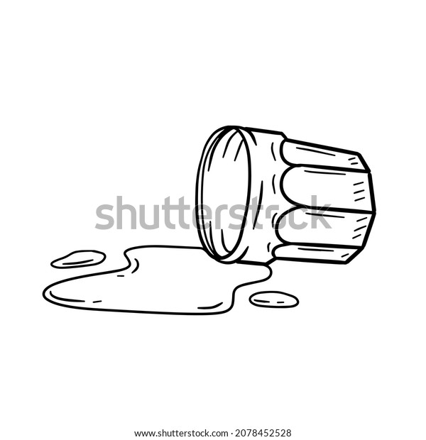 Knocked Over Shot Glass Overturned Glass Stock Vector (Royalty Free ...