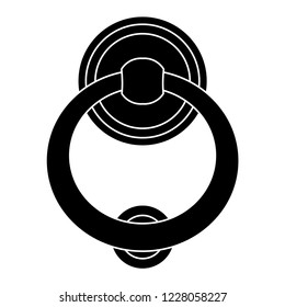 Knocker ring icon, vector illustration