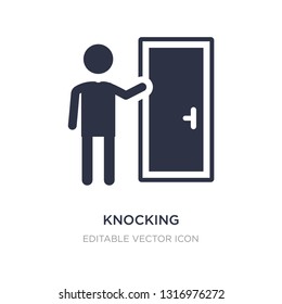 knocking icon on white background. Simple element illustration from People concept. knocking icon symbol design.