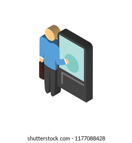 Knocking isometric left top view 3D icon