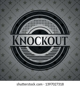 Knockout black badge. Vector Illustration. Detailed.