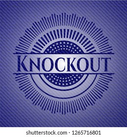 Knockout emblem with jean high quality background