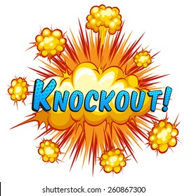 Knockout Expression With Cloud Explosion Background