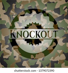 Knockout on camouflaged pattern