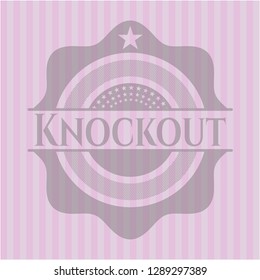 Knockout realistic pink emblem
