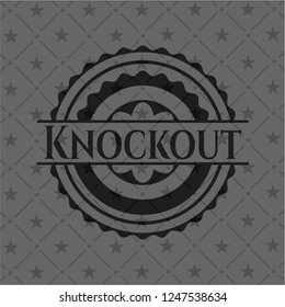 Knockout retro style black emblem