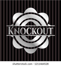 Knockout silver emblem or badge