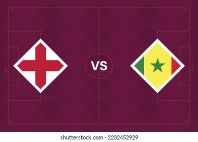 Knockout stage matches. England vs Senegal Template