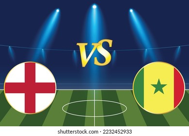 Knockout stage matches. England vs Senegal Template