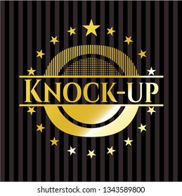 Knock-up golden emblem or badge