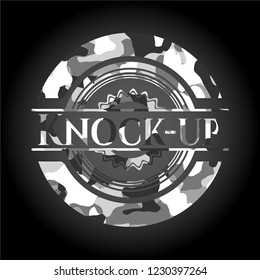 Knock-up grey camouflaged emblem