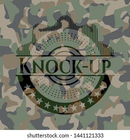 Knock-up on camouflaged texture. Vector Illustration. Detailed.