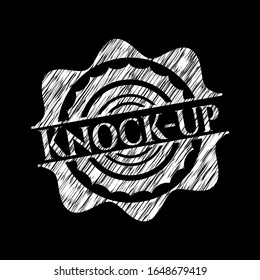 Knock-up written with chalkboard texture. Vector Illustration. Detailed.
