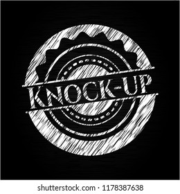 Knock-up written on a chalkboard