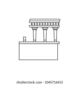 Knossos palace icon. Outline illustration of Knossos palace vector icon for web and advertising