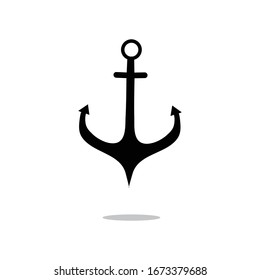 Icono de ancla de Knot. Ilustración simple del icono del vector de anclaje para el diseño web aislado en fondo blanco