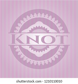 Knot badge with pink background