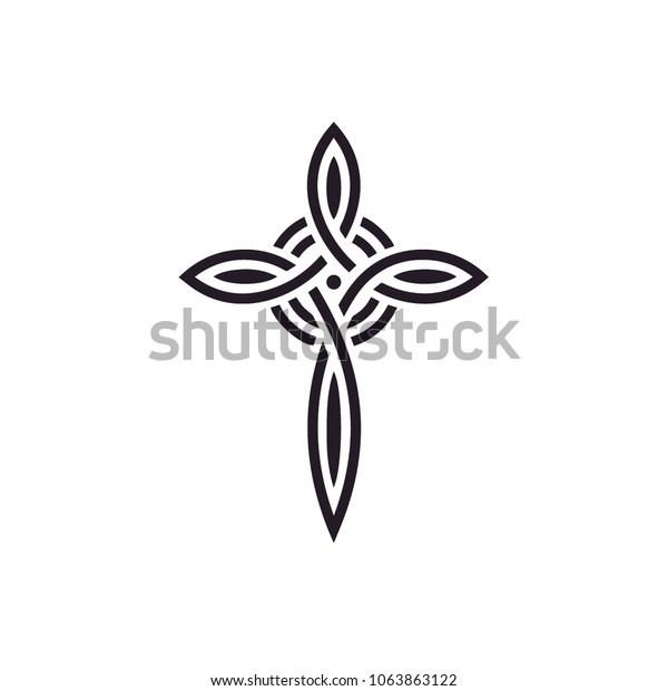 Knot Celtic Christian Catholic Cross Church Stock Vector (Royalty Free ...