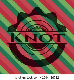 Knot christmas style emblem. Vector Illustration. Detailed.