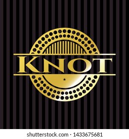 Knot gold emblem. Vector Illustration. Detailed.