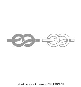 Knot grey icon .