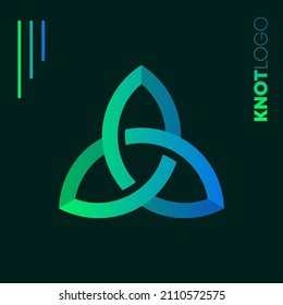Plantilla de diseño de logotipo de degradado único de resumen de iconos de Knot	
